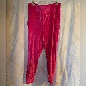 Vibrant Hot Pink Victoria’s Secret Pink Velour Pants L